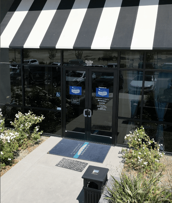 Entrance to the Dr. Mendivil Orthodontics office in Bakersfield